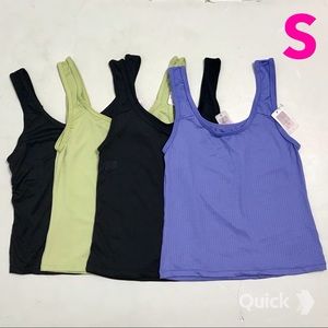 NWT 4 pcs Plaid Textured U-Neck Camisole